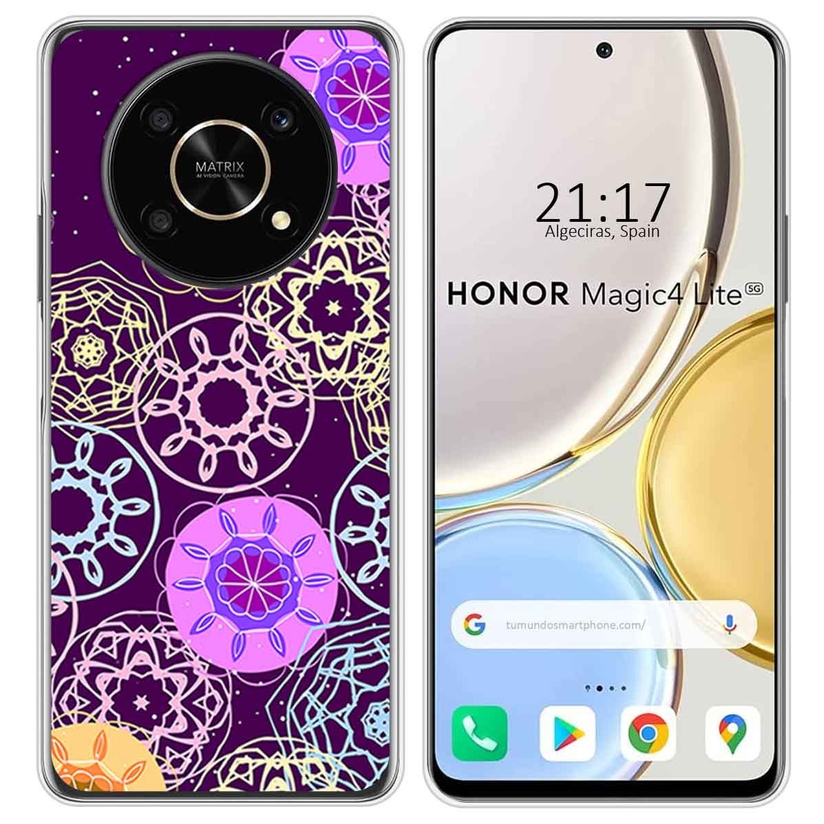 Funda Silicona para Huawei Honor Magic 4 Lite diseño Radial Dibujos