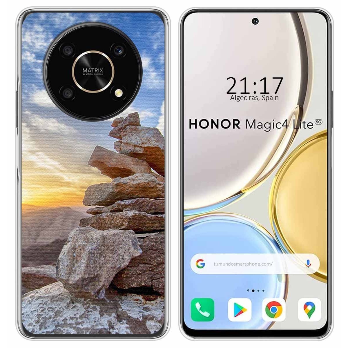 Funda Silicona para Huawei Honor Magic 4 Lite diseño Sunset Dibujos