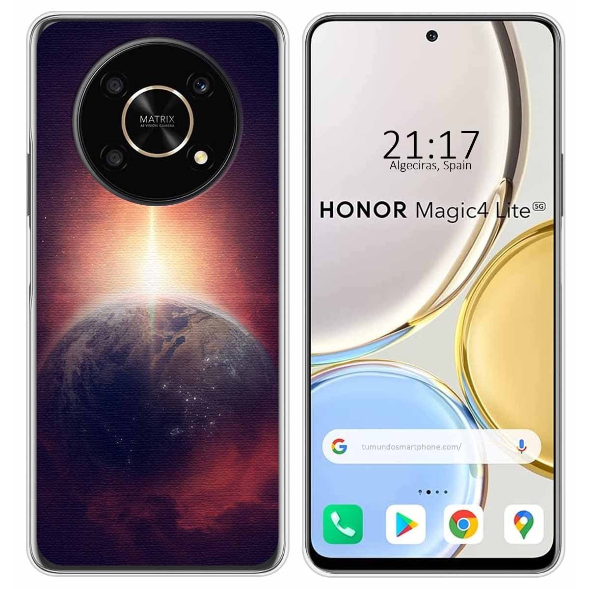 Funda Silicona para Huawei Honor Magic 4 Lite diseño Tierra Dibujos