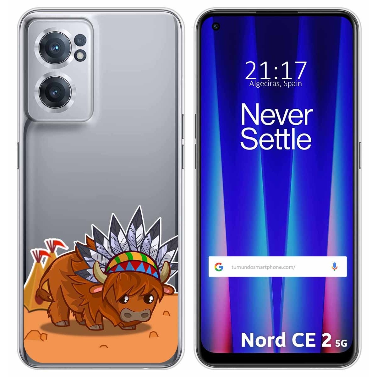 Funda Silicona Transparente para Oneplus Nord CE 2 5G diseño Bufalo Dibujos