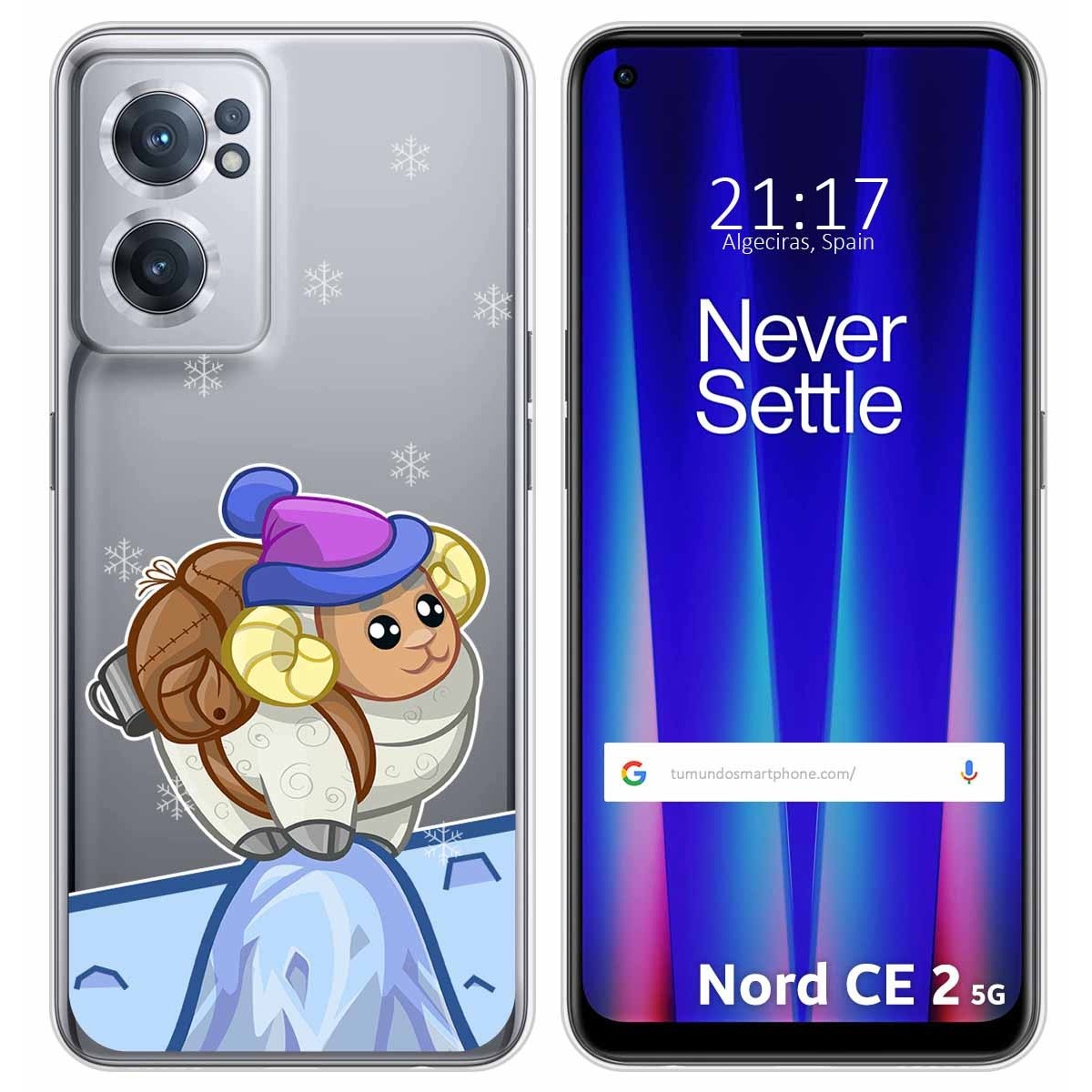 Funda Silicona Transparente para Oneplus Nord CE 2 5G diseño Cabra Dibujos