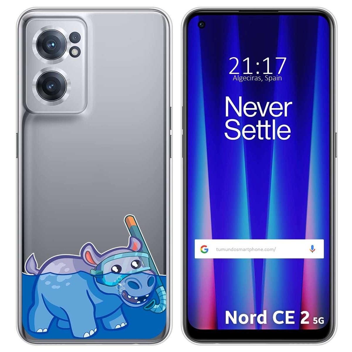 Funda Silicona Transparente para Oneplus Nord CE 2 5G diseño Hipo Dibujos