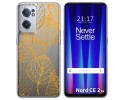Funda Silicona Transparente para Oneplus Nord CE 2 5G diseño Hojas Dibujos
