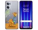 Funda Silicona Transparente para Oneplus Nord CE 2 5G diseño Jirafa Dibujos