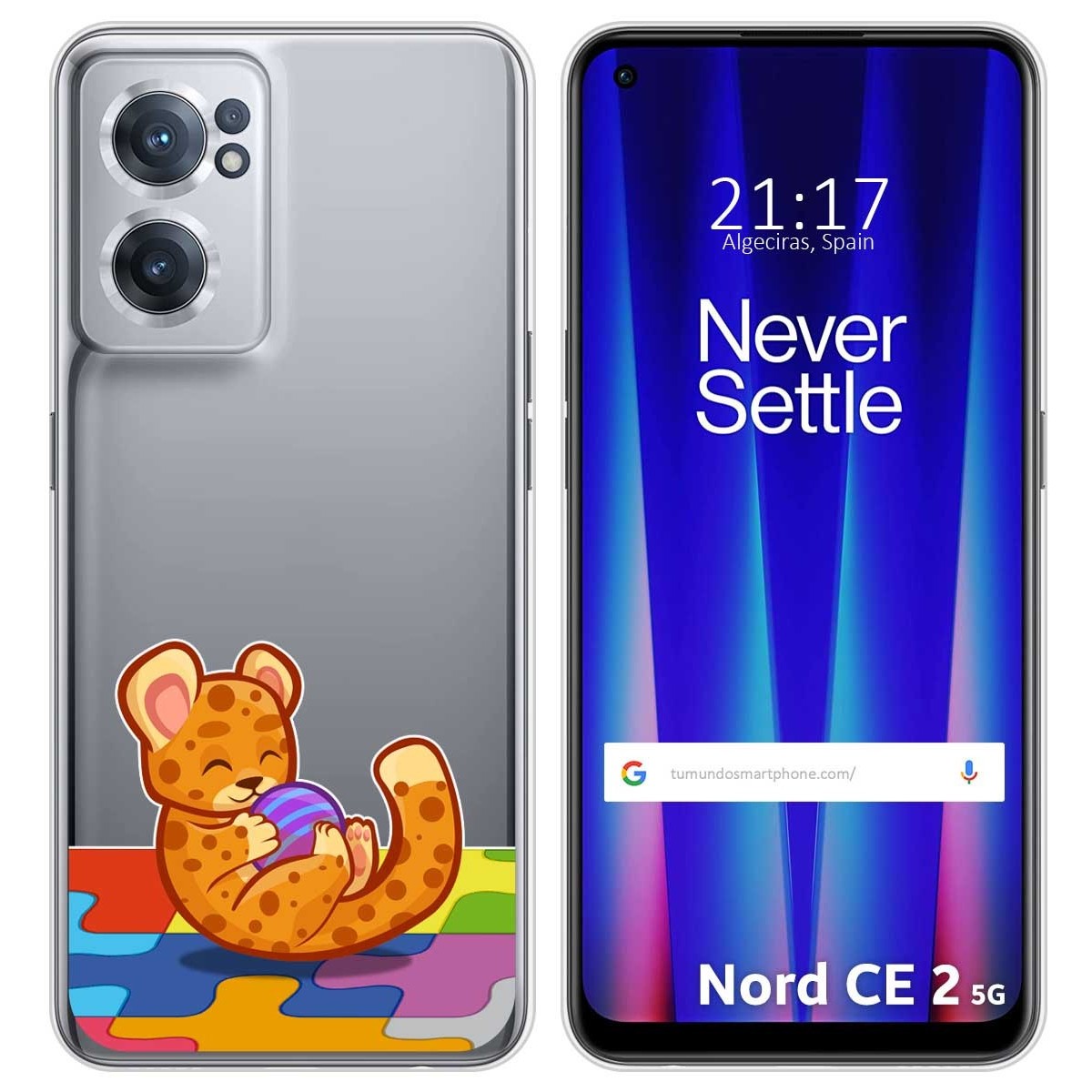 Funda Silicona Transparente para Oneplus Nord CE 2 5G diseño Leopardo Dibujos