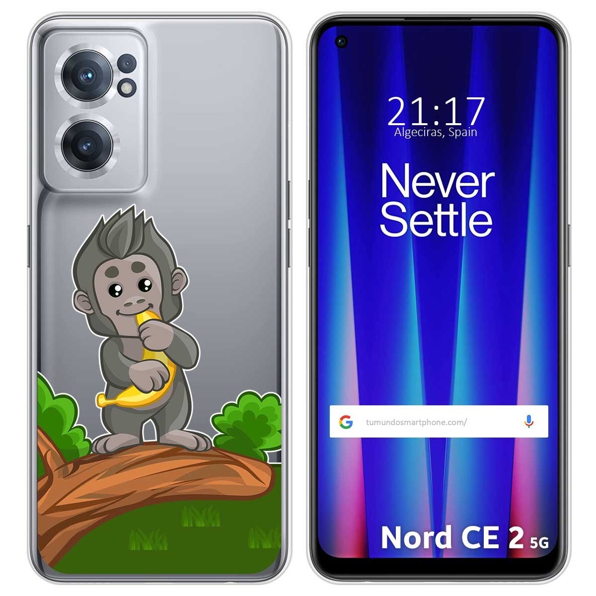Funda Silicona Transparente para Oneplus Nord CE 2 5G diseño Mono Dibujos