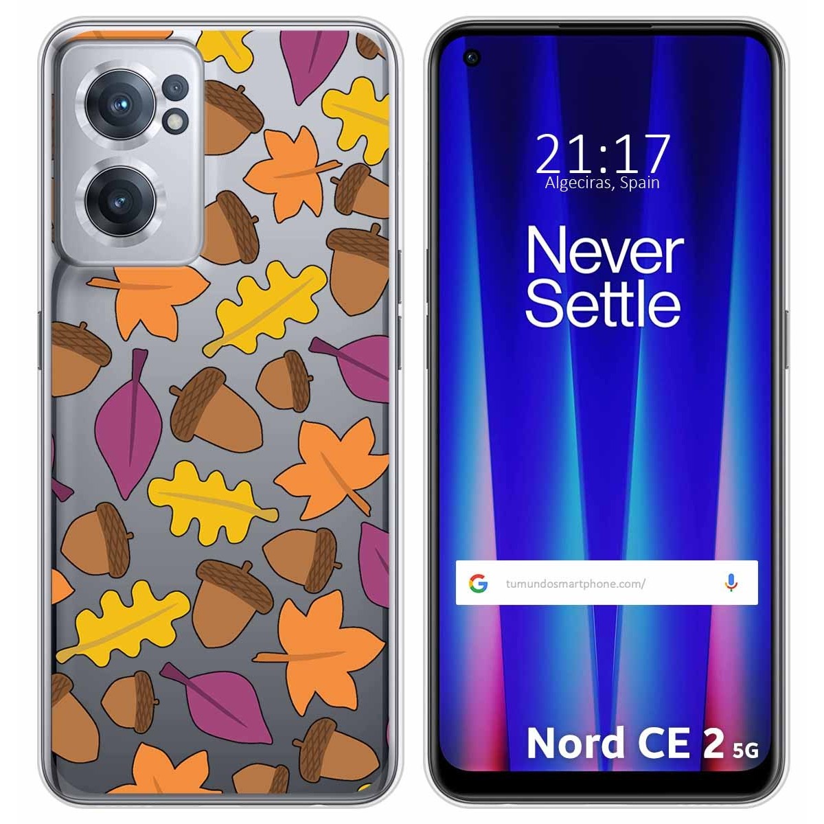 Funda Silicona Transparente para Oneplus Nord CE 2 5G diseño Otoño Dibujos