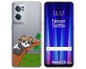 Funda Silicona Transparente para Oneplus Nord CE 2 5G diseño Panda Dibujos