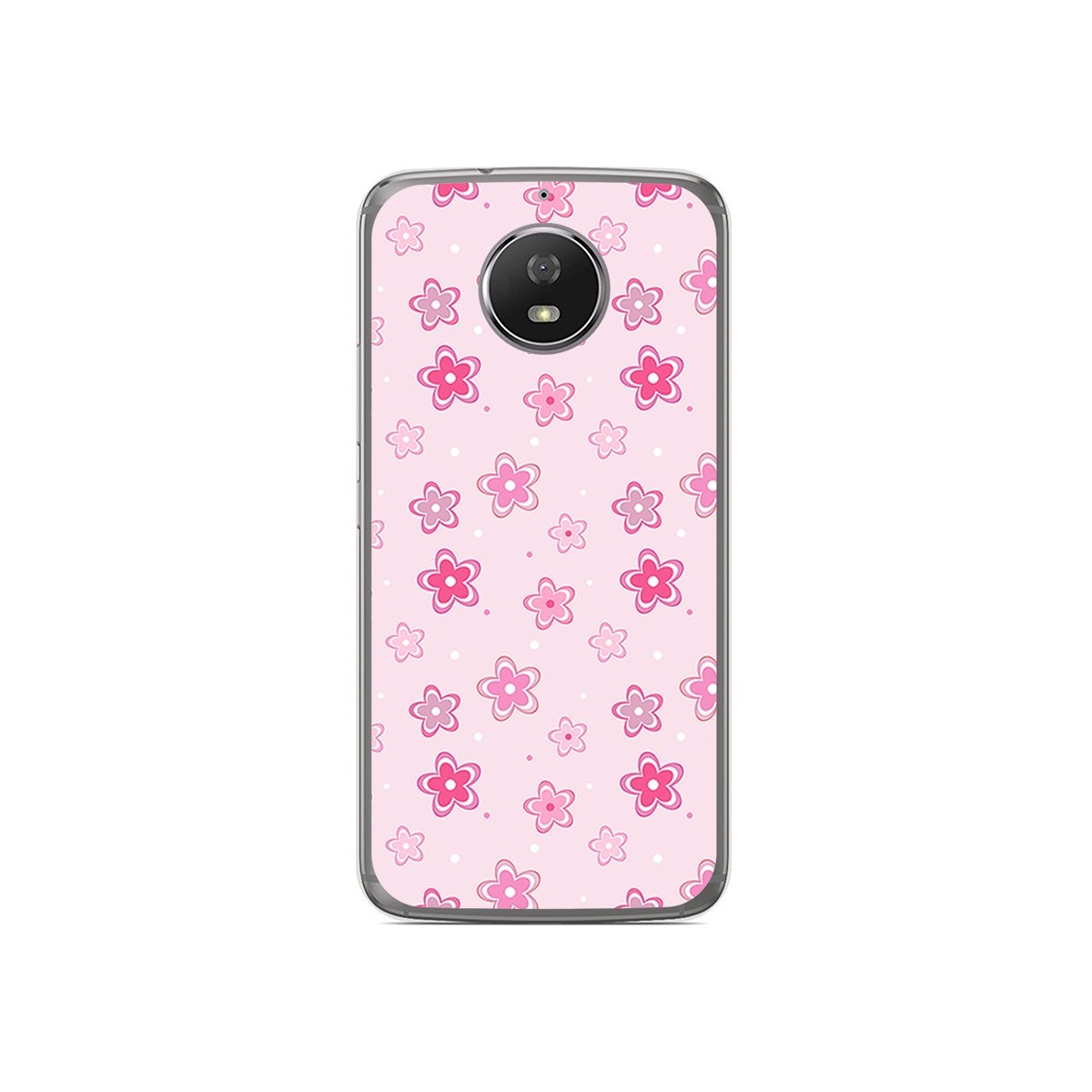 Funda Gel Tpu para Motorola Moto G5S Diseño Flores Dibujos