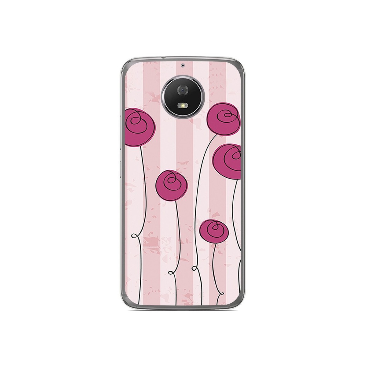 Funda Gel Tpu para Motorola Moto G5S Diseño Flores Vintage Dibujos