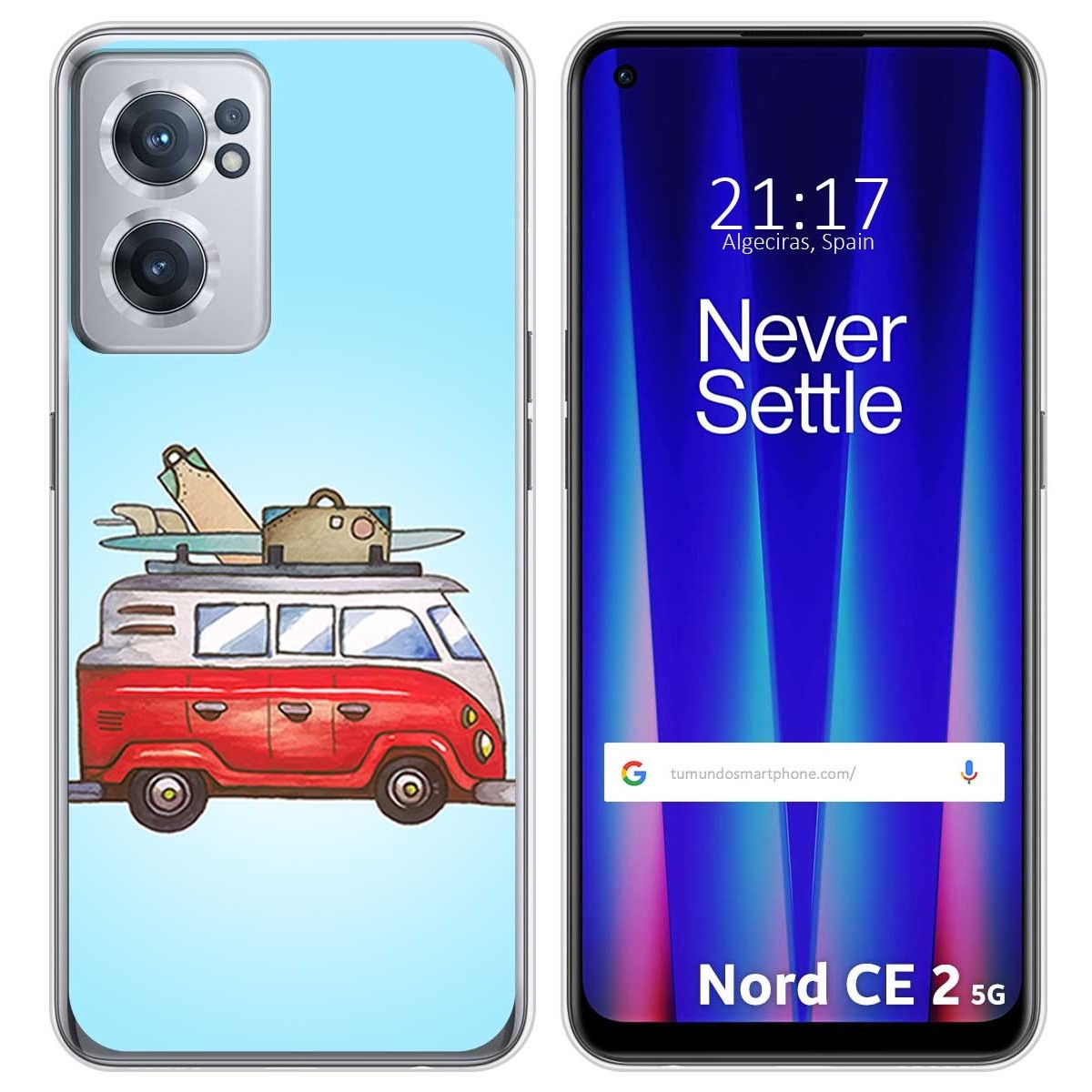 Funda Silicona para Oneplus Nord CE 2 5G diseño Furgoneta Dibujos