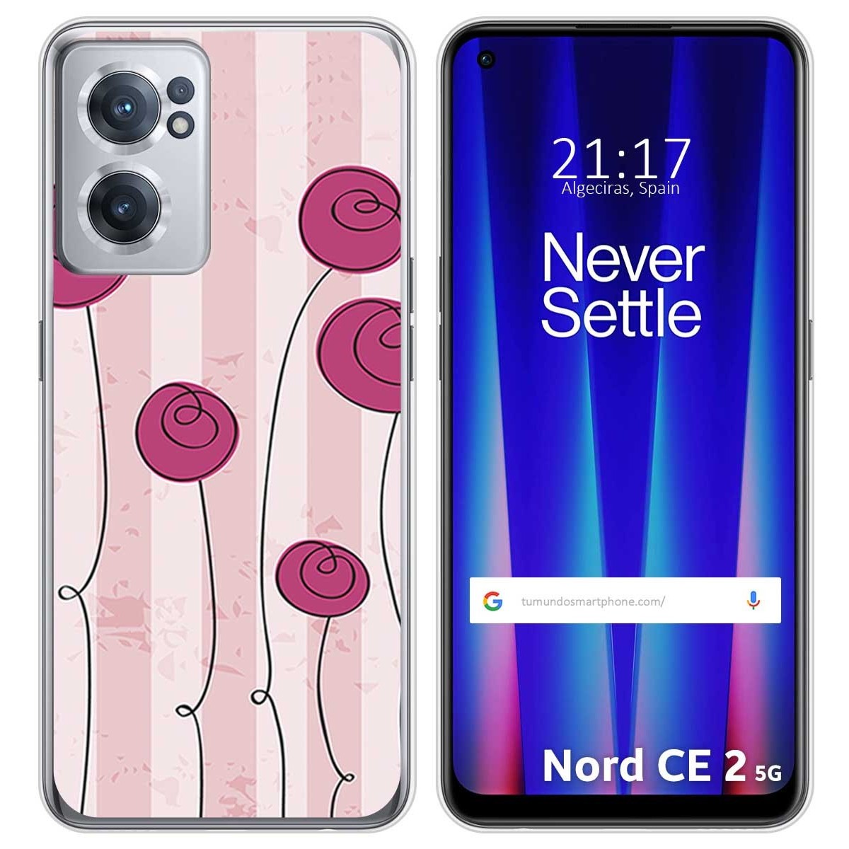 Funda Silicona para Oneplus Nord CE 2 5G diseño Flores Vintage Dibujos
