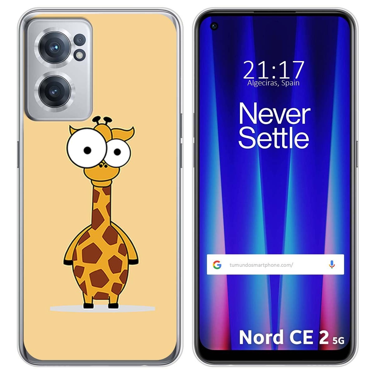 Funda Silicona para Oneplus Nord CE 2 5G diseño Jirafa Dibujos