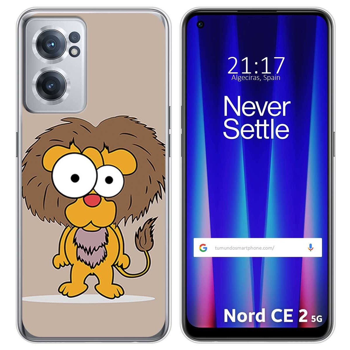 Funda Silicona para Oneplus Nord CE 2 5G diseño Leon Dibujos