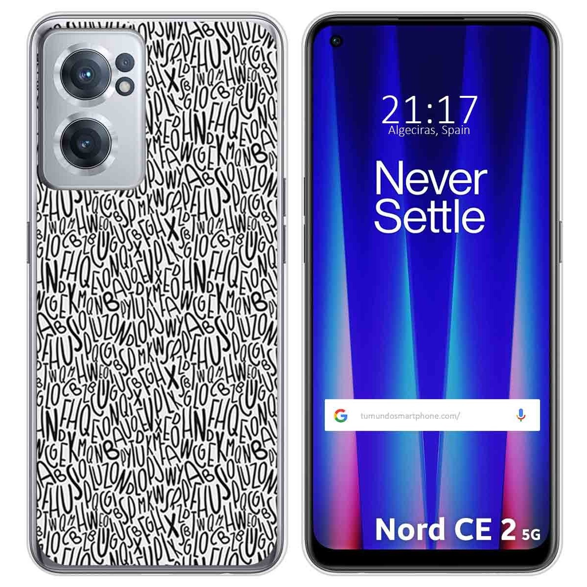 Funda Silicona para Oneplus Nord CE 2 5G diseño Letras Dibujos