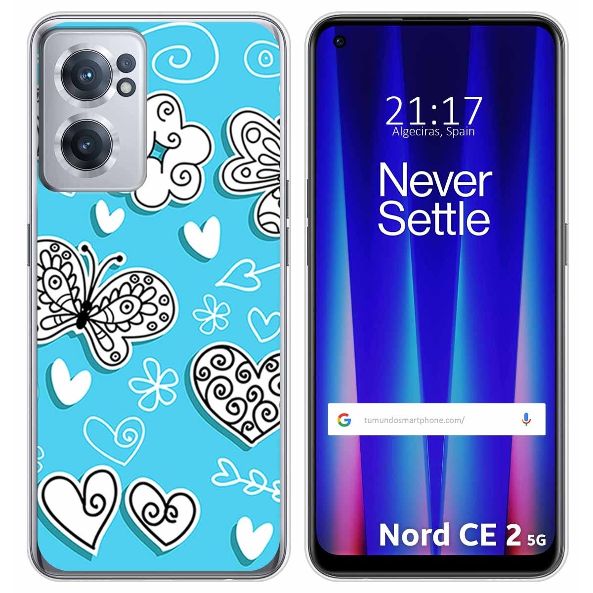 Funda Silicona para Oneplus Nord CE 2 5G diseño Mariposas Dibujos
