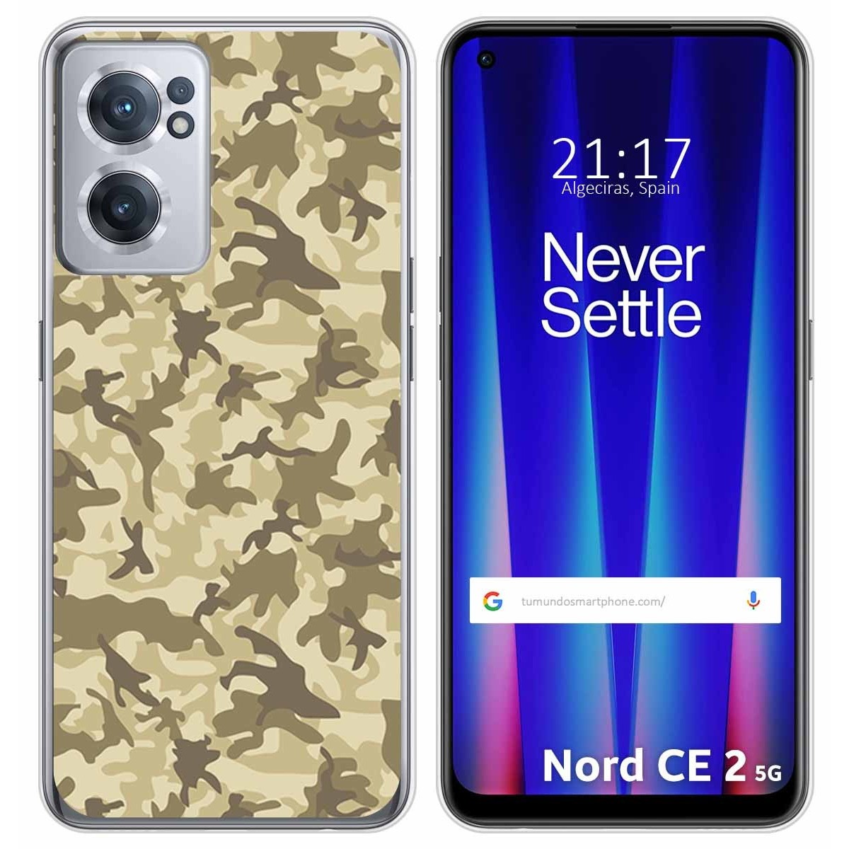 Funda Silicona para Oneplus Nord CE 2 5G diseño Sand Camuflaje Dibujos