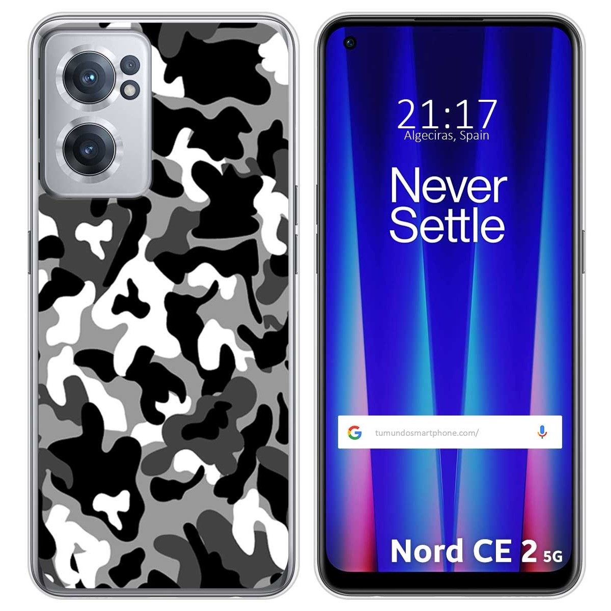Funda Silicona para Oneplus Nord CE 2 5G diseño Snow Camuflaje Dibujos