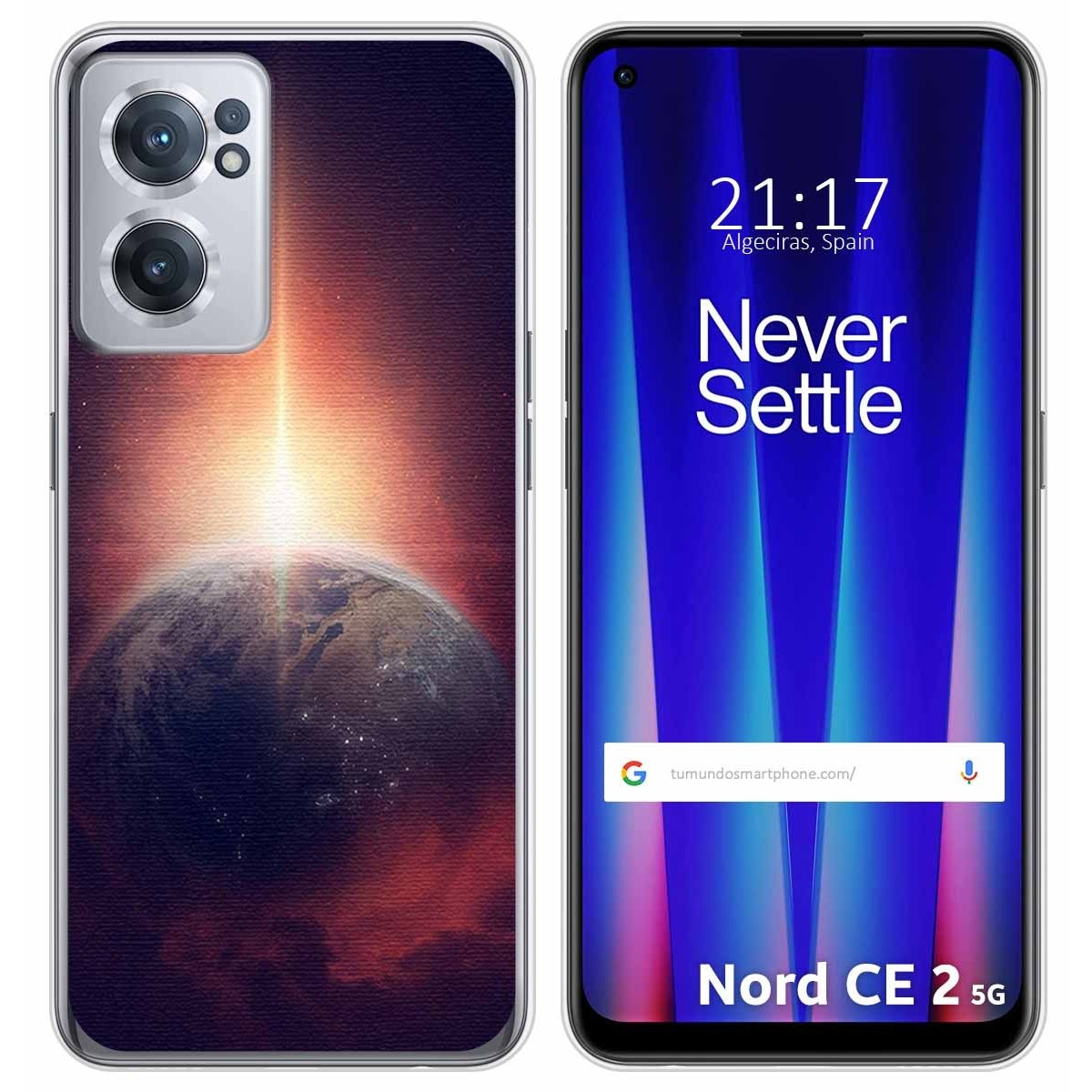 Funda Silicona para Oneplus Nord CE 2 5G diseño Tierra Dibujos
