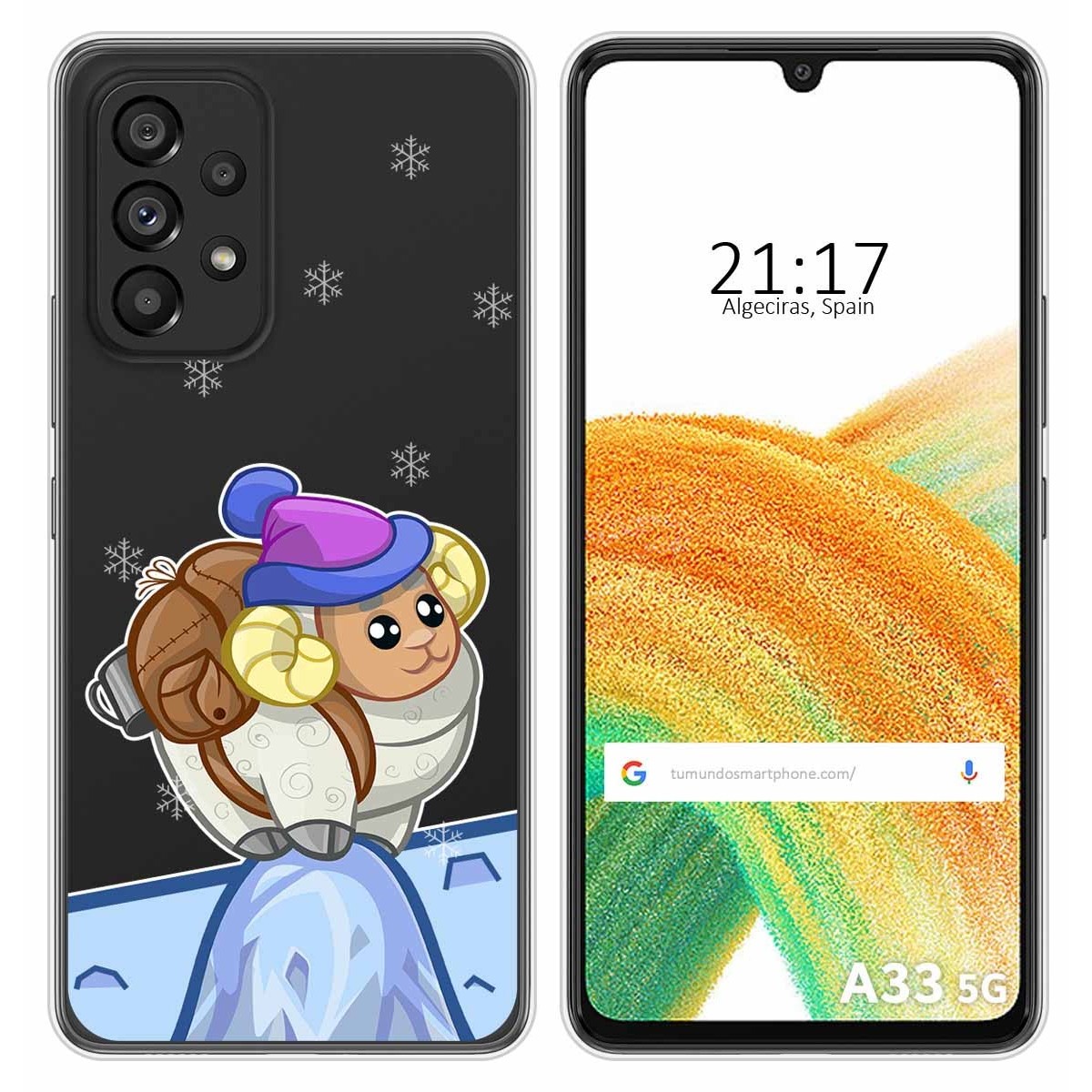 Funda Silicona Transparente para Samsung Galaxy A33 5G diseño Cabra Dibujos