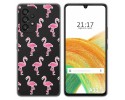Funda Silicona Transparente para Samsung Galaxy A33 5G diseño Flamenco Dibujos