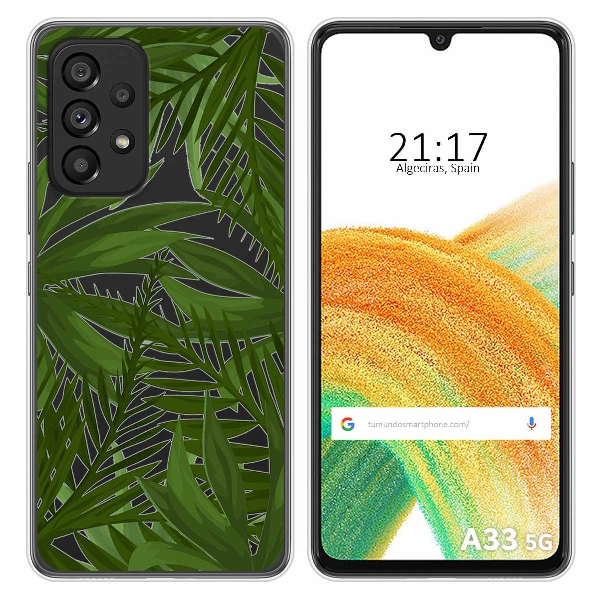 Funda Silicona Transparente para Samsung Galaxy A33 5G diseño Jungla Dibujos