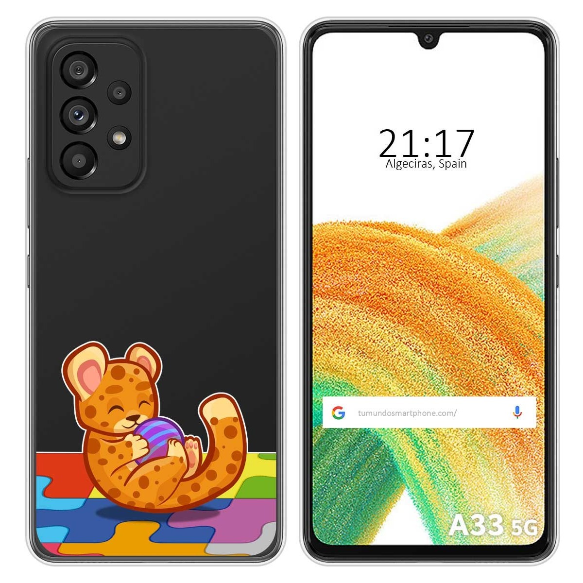 Funda Silicona Transparente para Samsung Galaxy A33 5G diseño Leopardo Dibujos