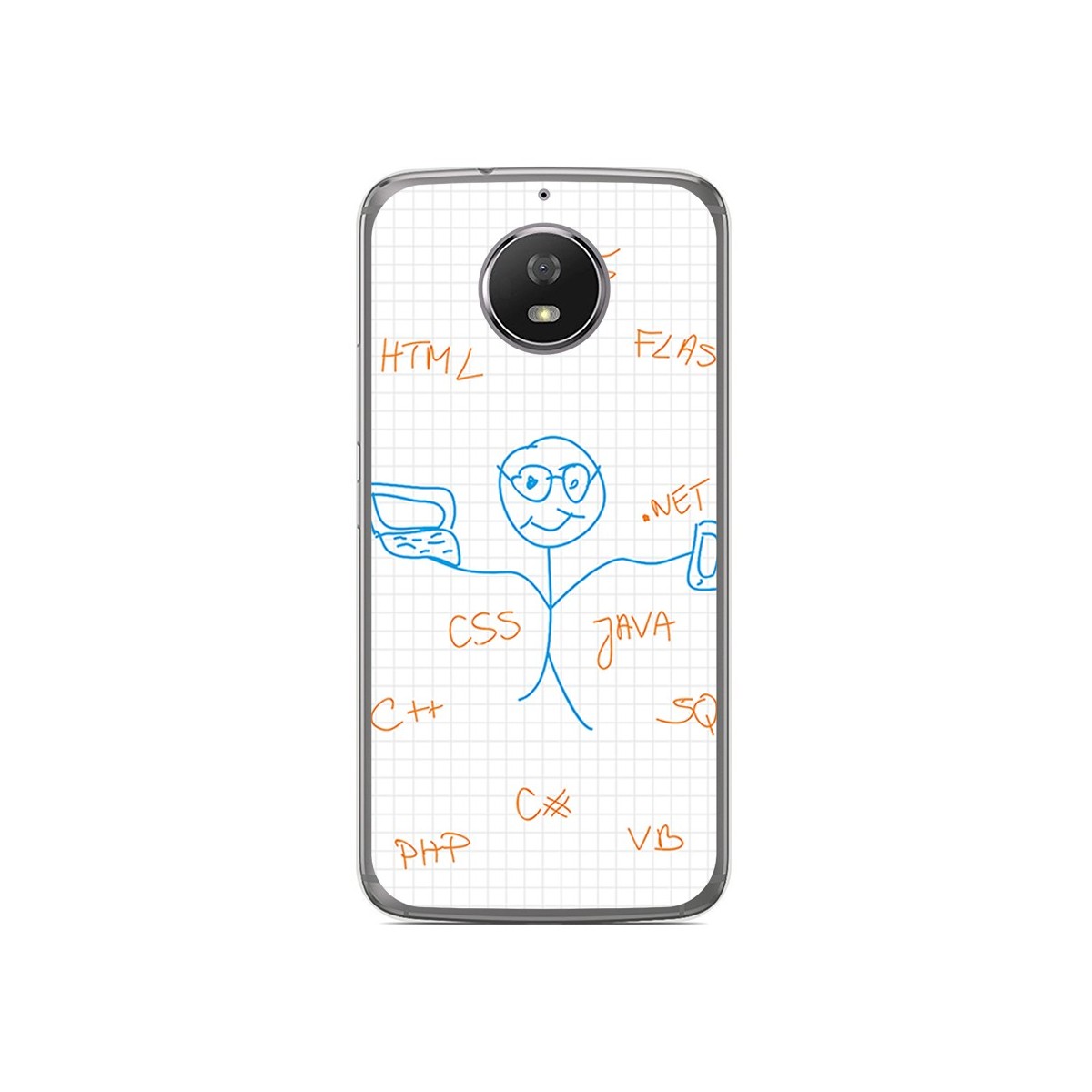 Funda Gel Tpu para Motorola Moto G5S Diseño Informatico Dibujos