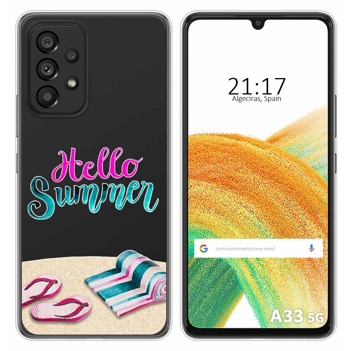 Funda Silicona Transparente para Samsung Galaxy A33 5G diseño Summer Dibujos