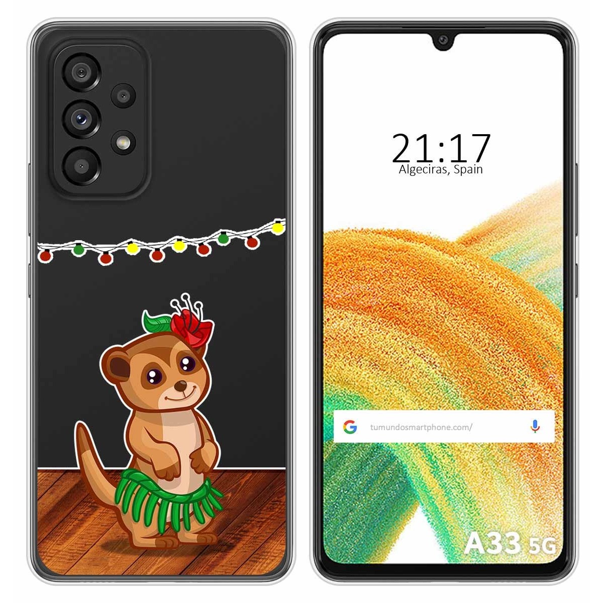 Funda Silicona Transparente para Samsung Galaxy A33 5G diseño Suricata Dibujos