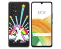 Funda Silicona Transparente para Samsung Galaxy A33 5G diseño Unicornio Dibujos