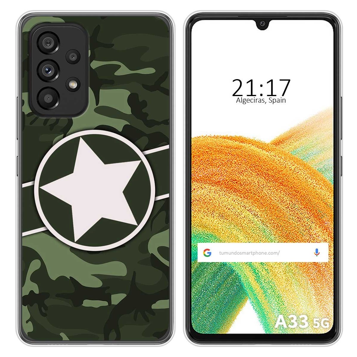 Funda Silicona para Samsung Galaxy A33 5G diseño Camuflaje 01 Dibujos