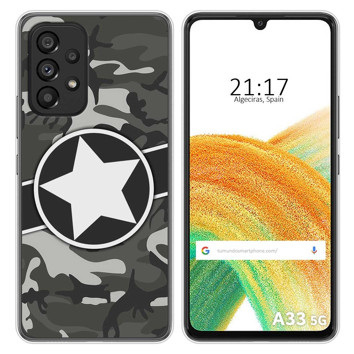 Funda Silicona para Samsung Galaxy A33 5G diseño Camuflaje 02 Dibujos
