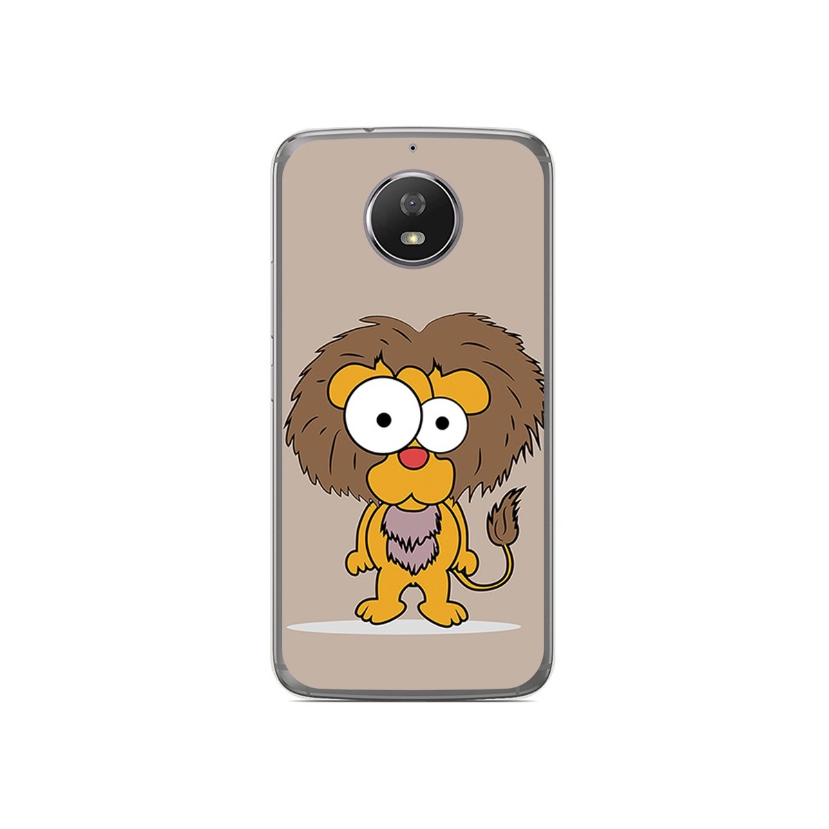 Funda Gel Tpu para Motorola Moto G5S Diseño Leon Dibujos