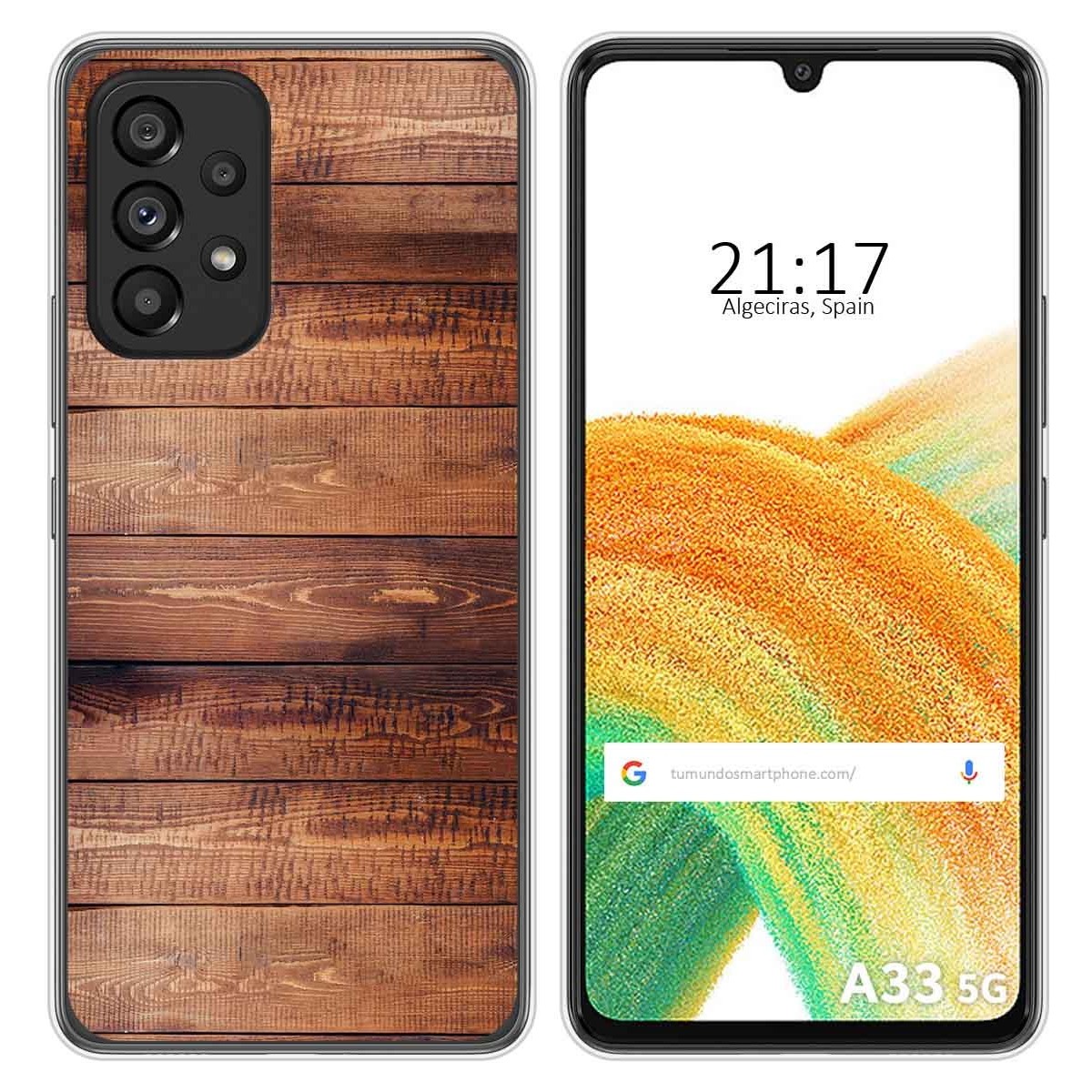 Funda Silicona para Samsung Galaxy A33 5G diseño Madera 02 Dibujos