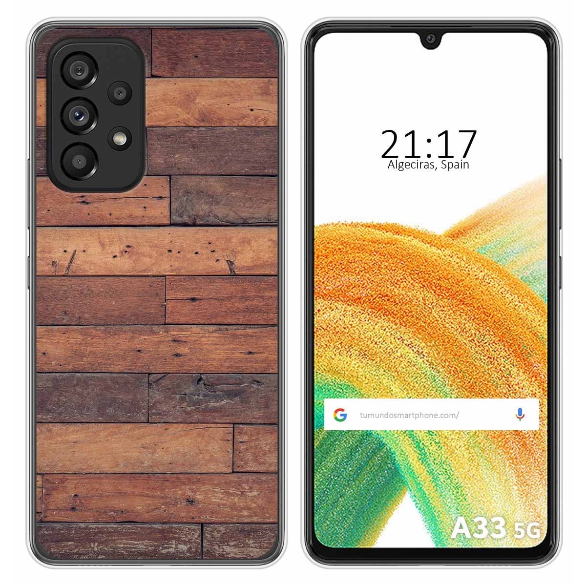 Funda Silicona para Samsung Galaxy A33 5G diseño Madera 03 Dibujos
