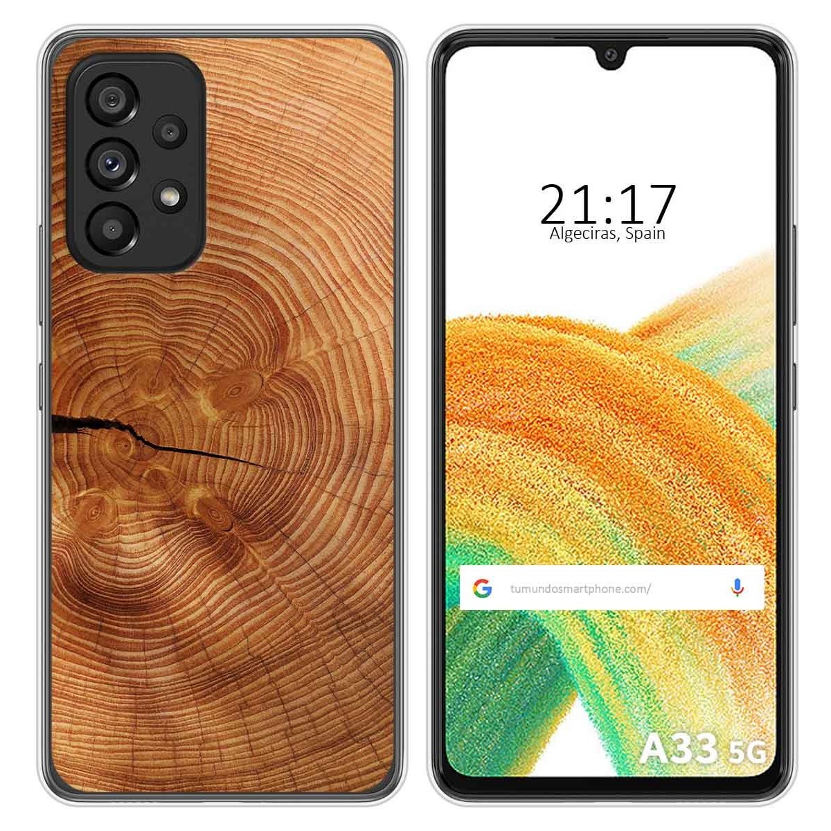 Funda Silicona para Samsung Galaxy A33 5G diseño Madera 04 Dibujos