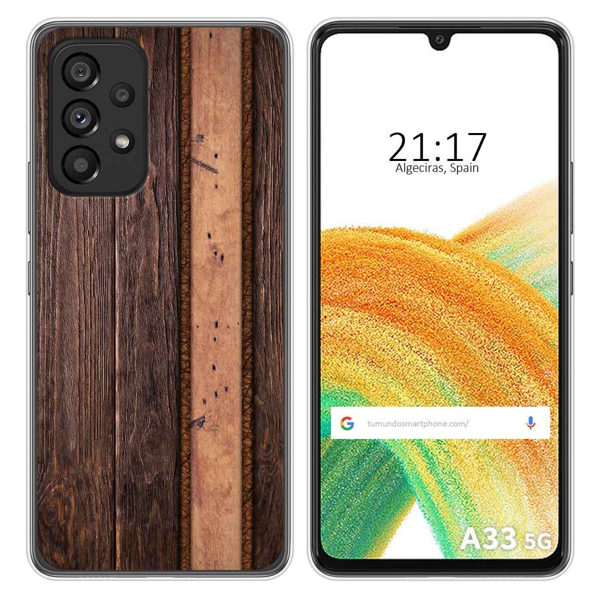 Funda Silicona para Samsung Galaxy A33 5G diseño Madera 05 Dibujos
