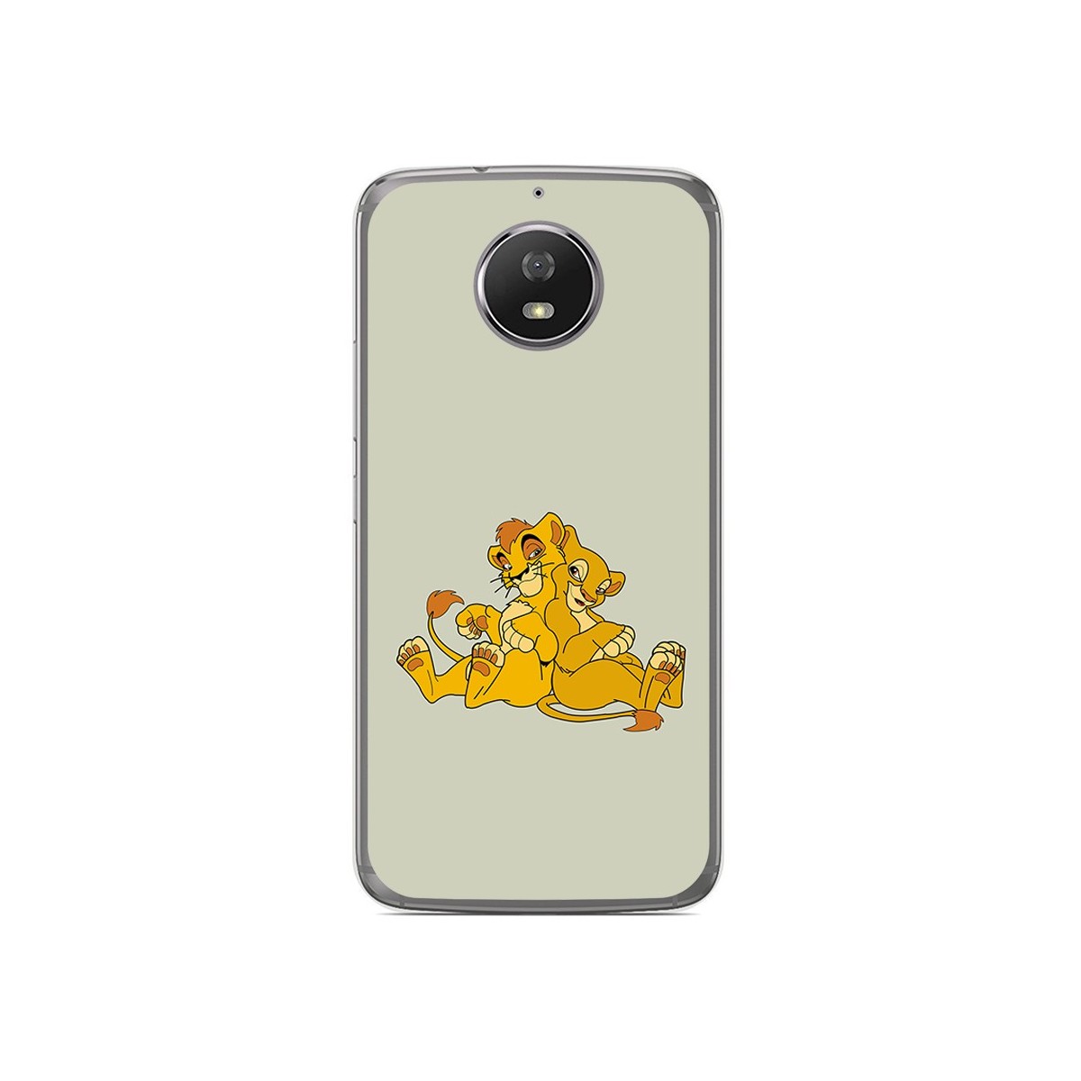 Funda Gel Tpu para Motorola Moto G5S Diseño Leones Dibujos