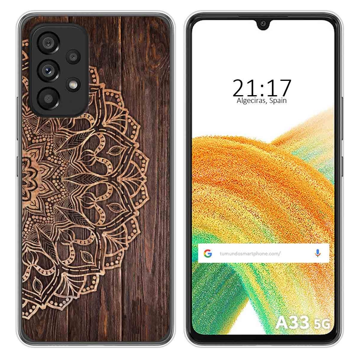 Funda Silicona para Samsung Galaxy A33 5G diseño Madera 06 Dibujos
