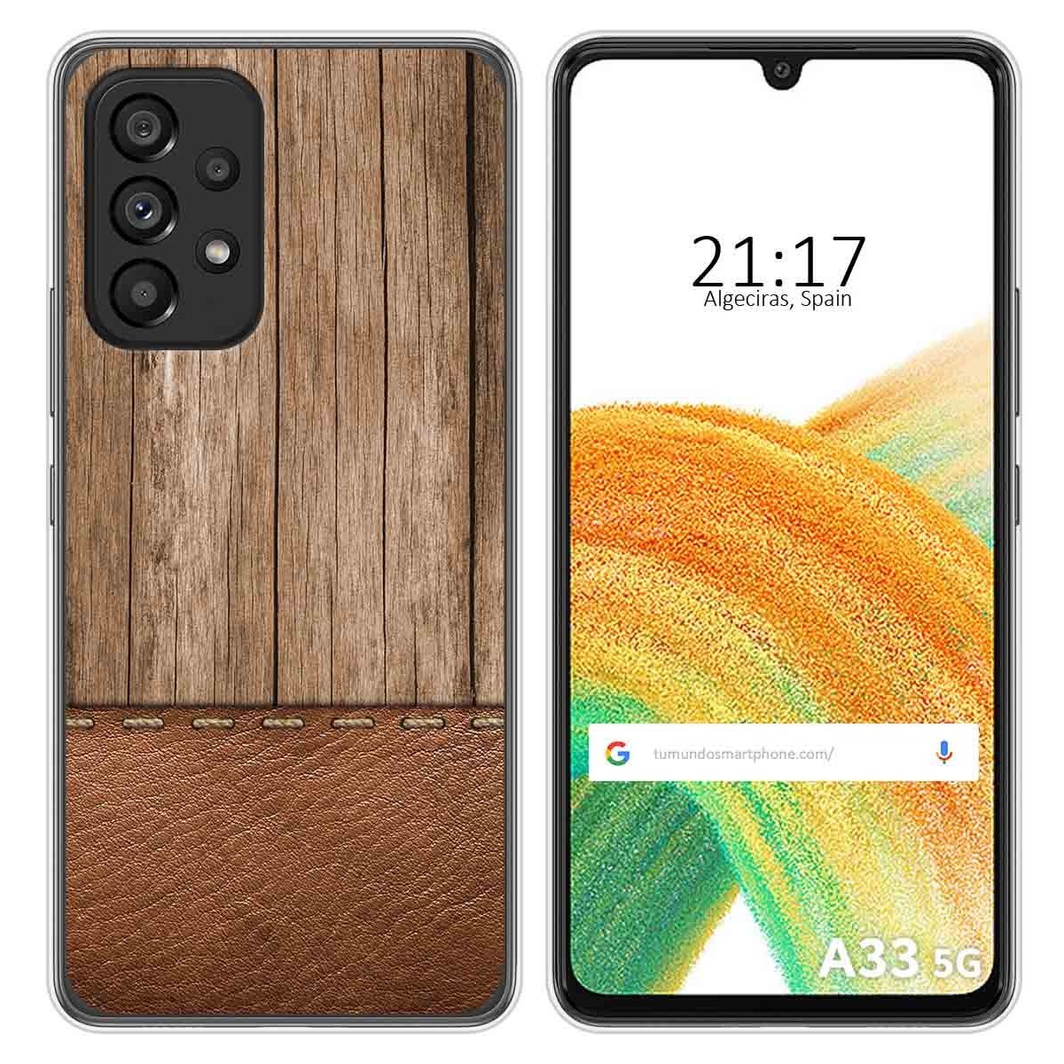 Funda Silicona para Samsung Galaxy A33 5G diseño Madera 09 Dibujos