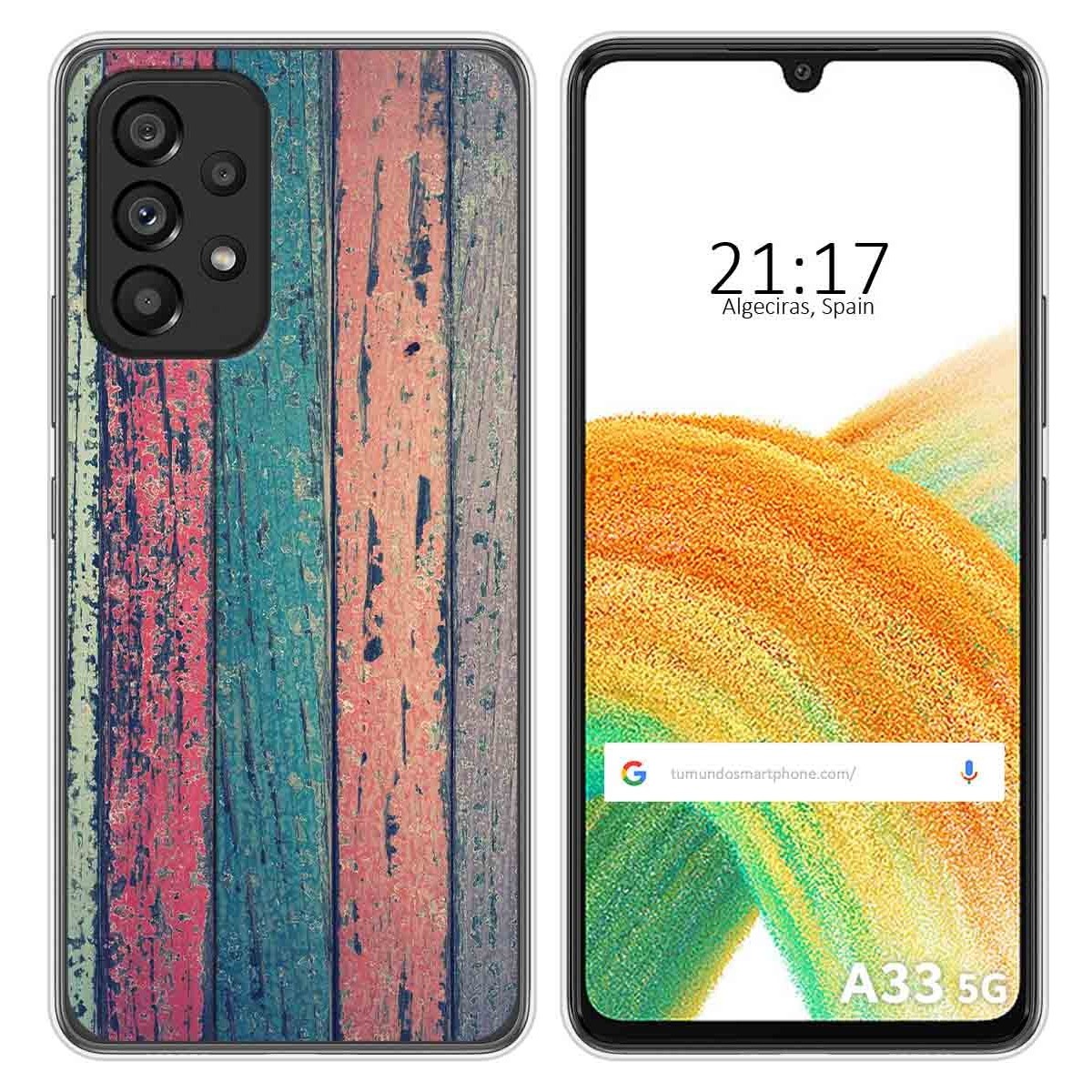 Funda Silicona para Samsung Galaxy A33 5G diseño Madera 10 Dibujos