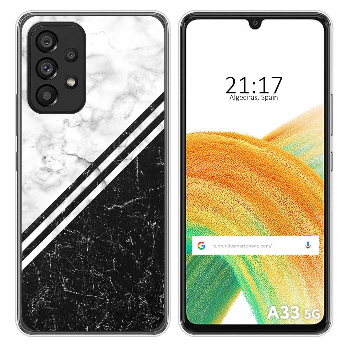 Funda Silicona para Samsung Galaxy A33 5G diseño Mármol 01 Dibujos