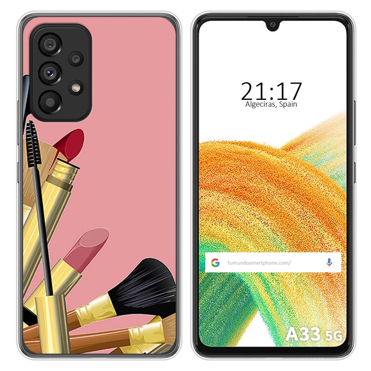 Funda Silicona para Samsung Galaxy A33 5G diseño Brochas Dibujos