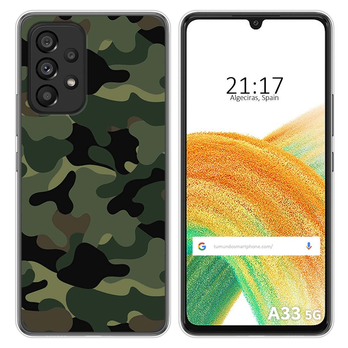 Funda Silicona para Samsung Galaxy A33 5G diseño Camuflaje Dibujos