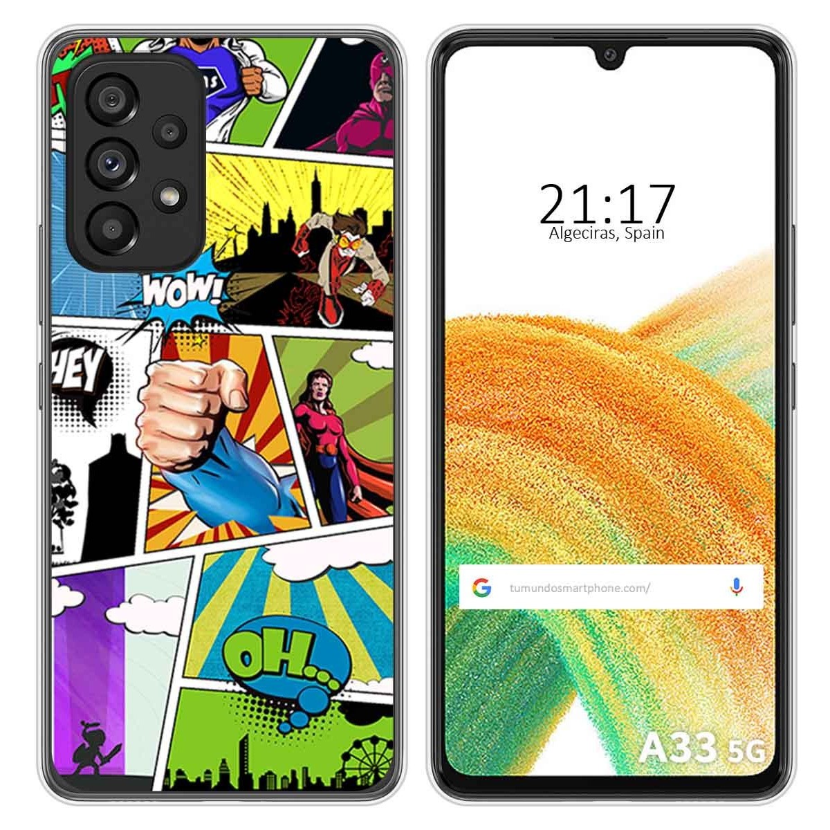 Funda Silicona para Samsung Galaxy A33 5G diseño Comic Dibujos