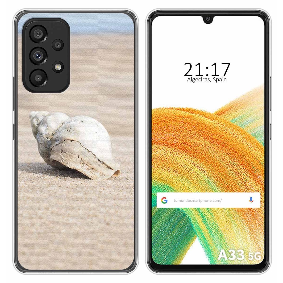 Funda Silicona para Samsung Galaxy A33 5G diseño Concha Dibujos