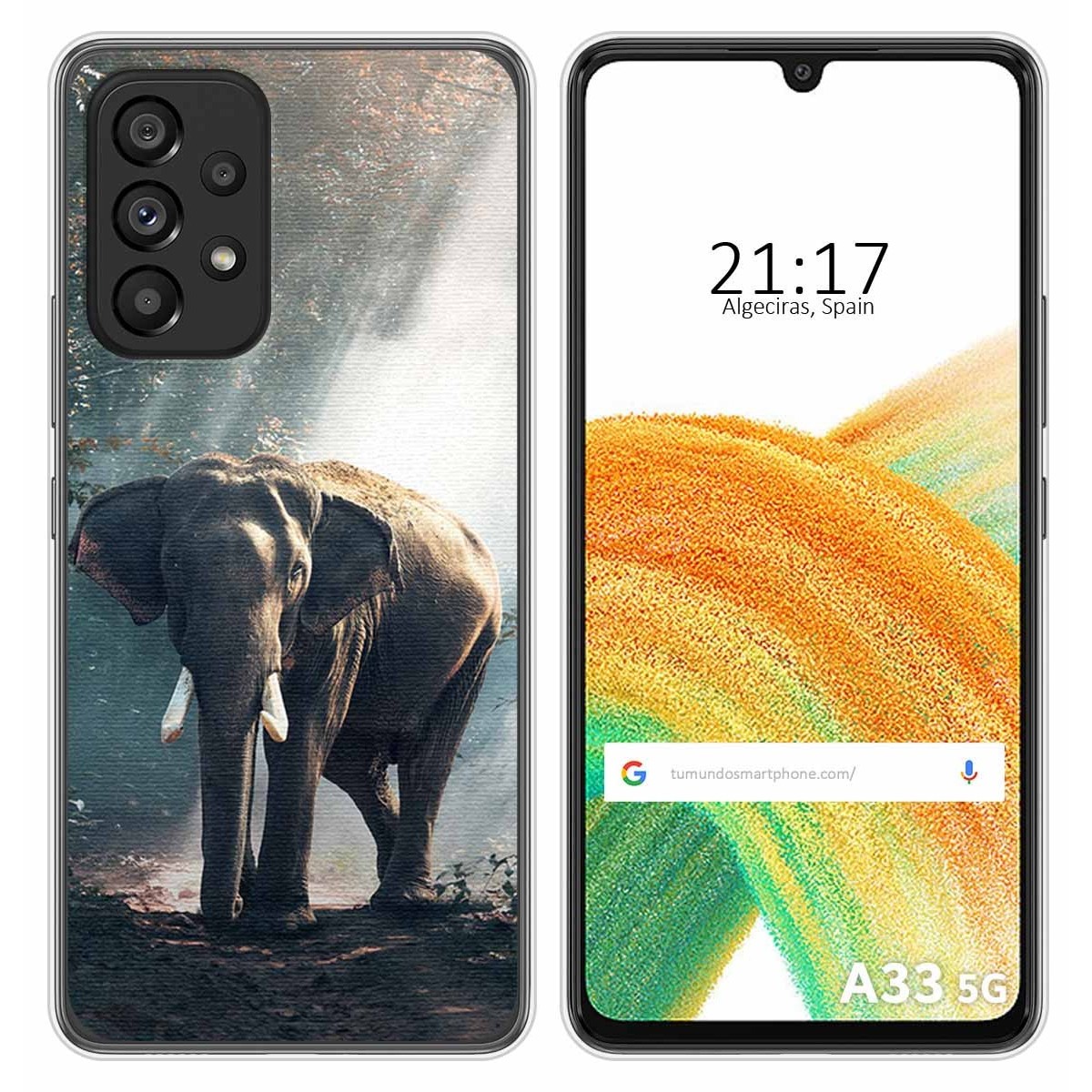Funda Silicona para Samsung Galaxy A33 5G diseño Elefante Dibujos