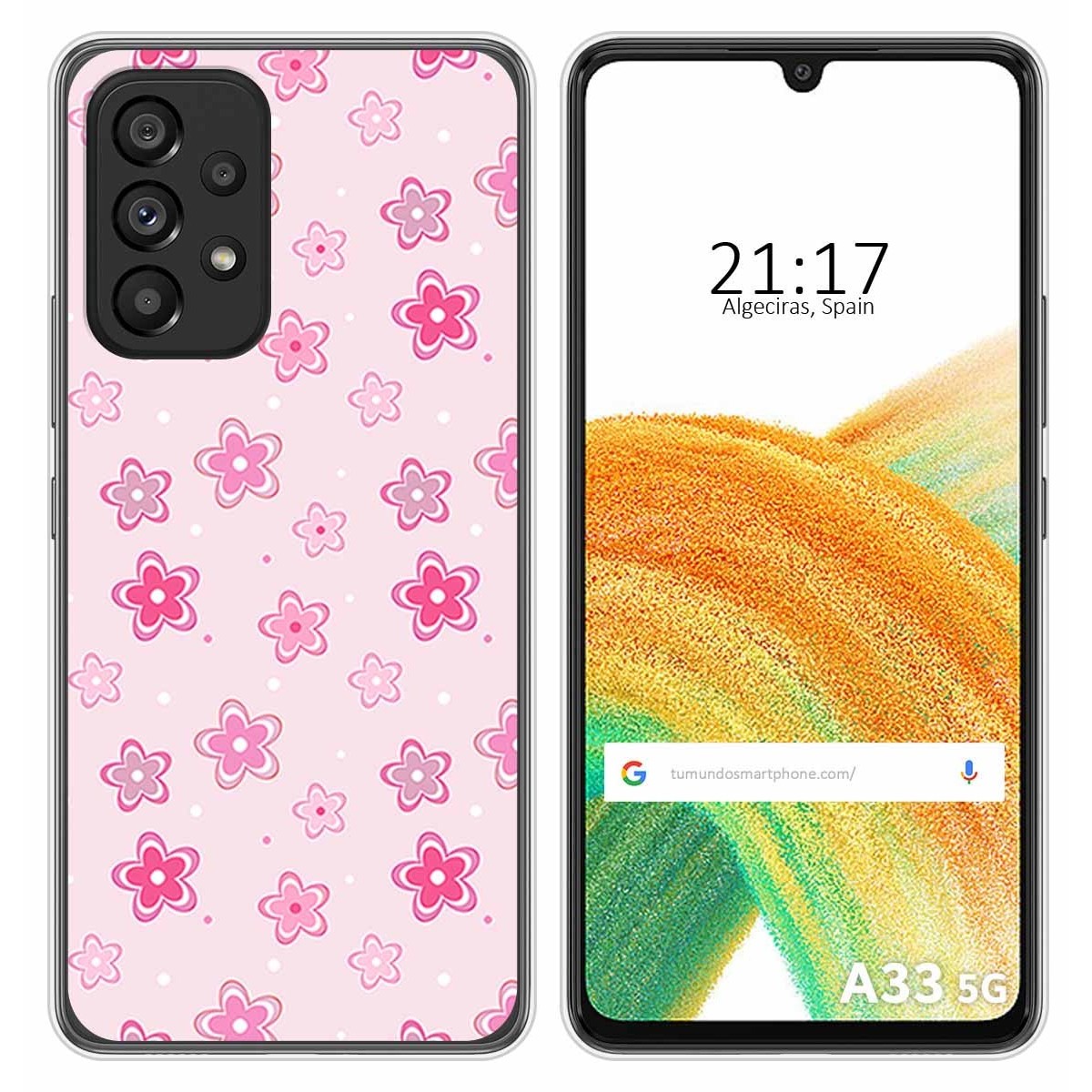 Funda Silicona para Samsung Galaxy A33 5G diseño Flores Dibujos