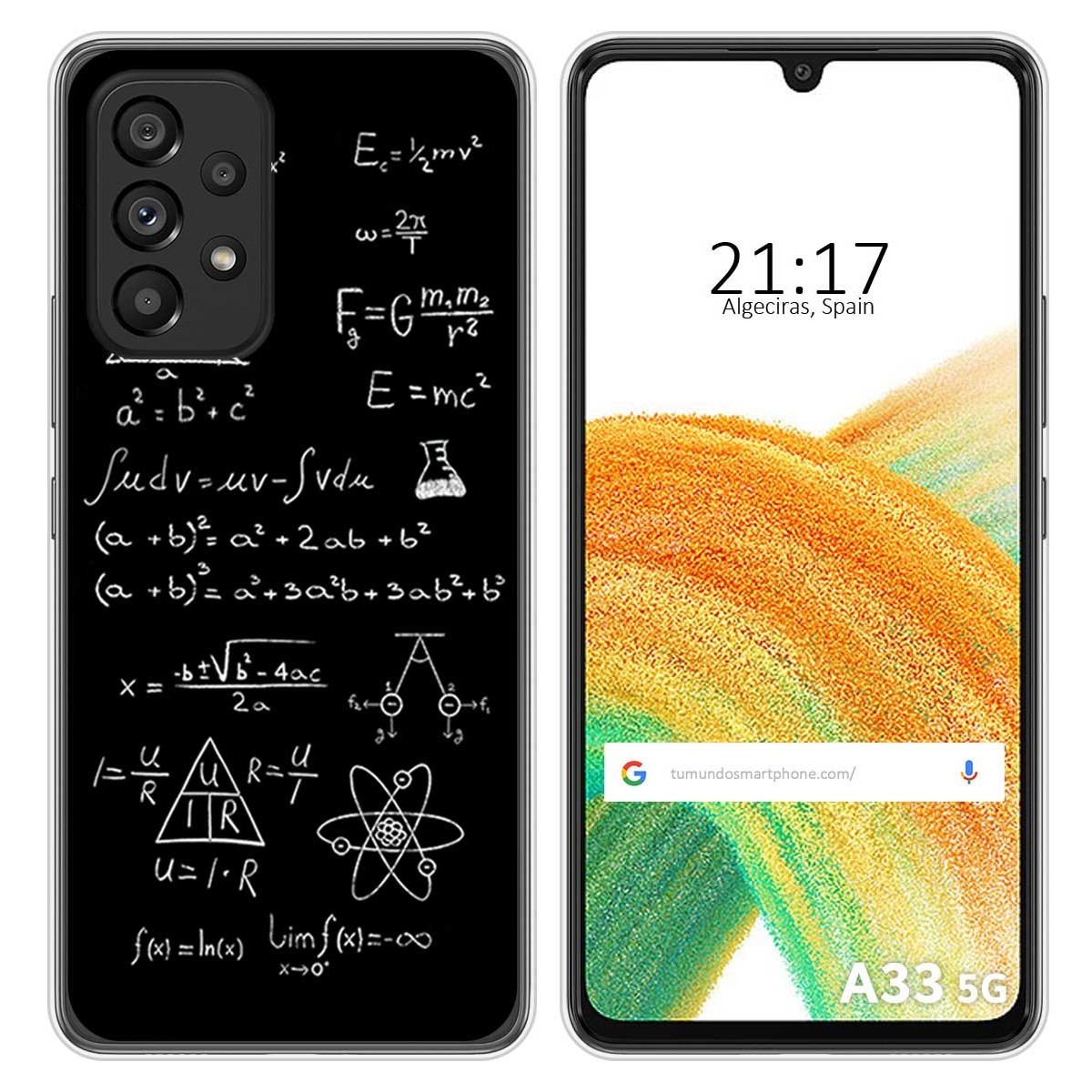 Funda Silicona para Samsung Galaxy A33 5G diseño Formulas Dibujos